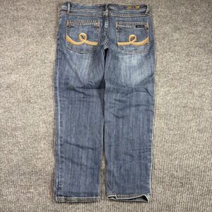 Seven7 Premium Denim Womens Size 8 Blue Jeans Medium Wash Straight Leg Stretch